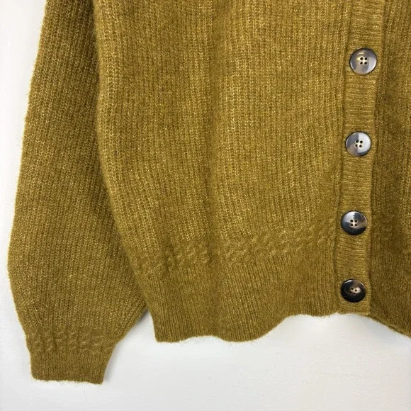 NWT Sezane Othello Sweater Cardigan Olive Green Sz L - Picture 4 of 8